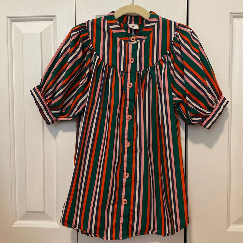 Stem Girls Multi-Stripe Dress Shirt - Size 4